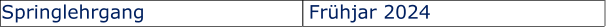 Springlehrgang                         Frhjar 2024